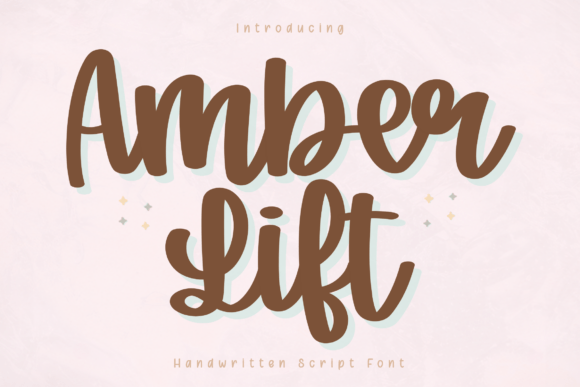 Amber Lift: A Modern Handwritten Script for Authentic Design