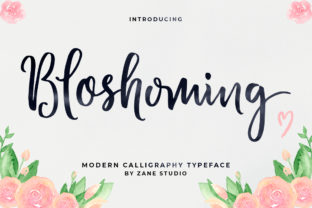 Bloshoming: Modern Script Font for Trendy Design