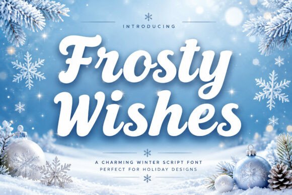 Frosty Wishes: Crafting Holiday Magic with Typography