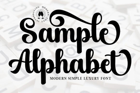 Sample Alphabet: Modern Luxury Script for Bold Branding